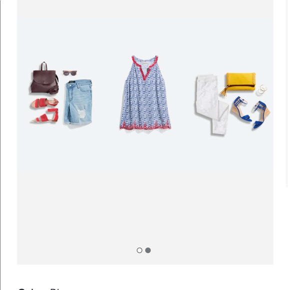 Bohemian Style Scalloped Red Hem Embroidered Top - Picture 2 of 4